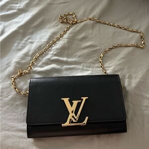 Luxury Black Leather Chain Bag